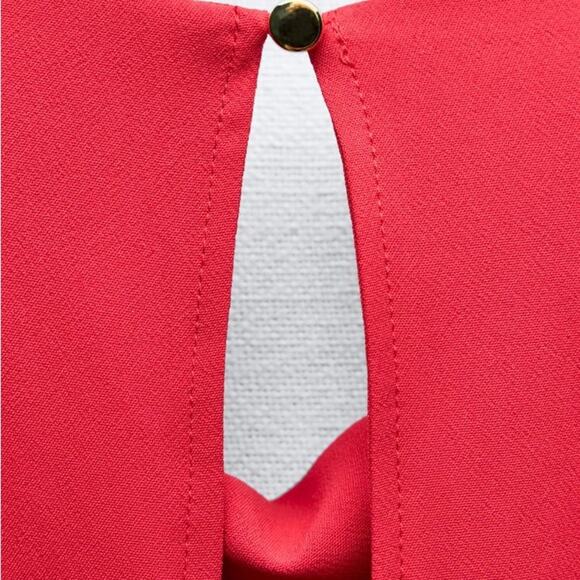 ZARA ASYMMETRIC CREPE BUCKLE JUMPSUIT - Picture 11 of 12